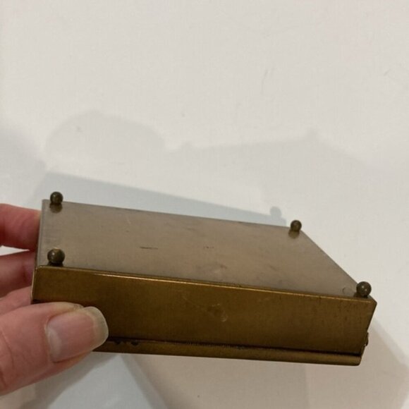 Vintage Brass Rhinestone Jewelry Box - Picture 10 of 11